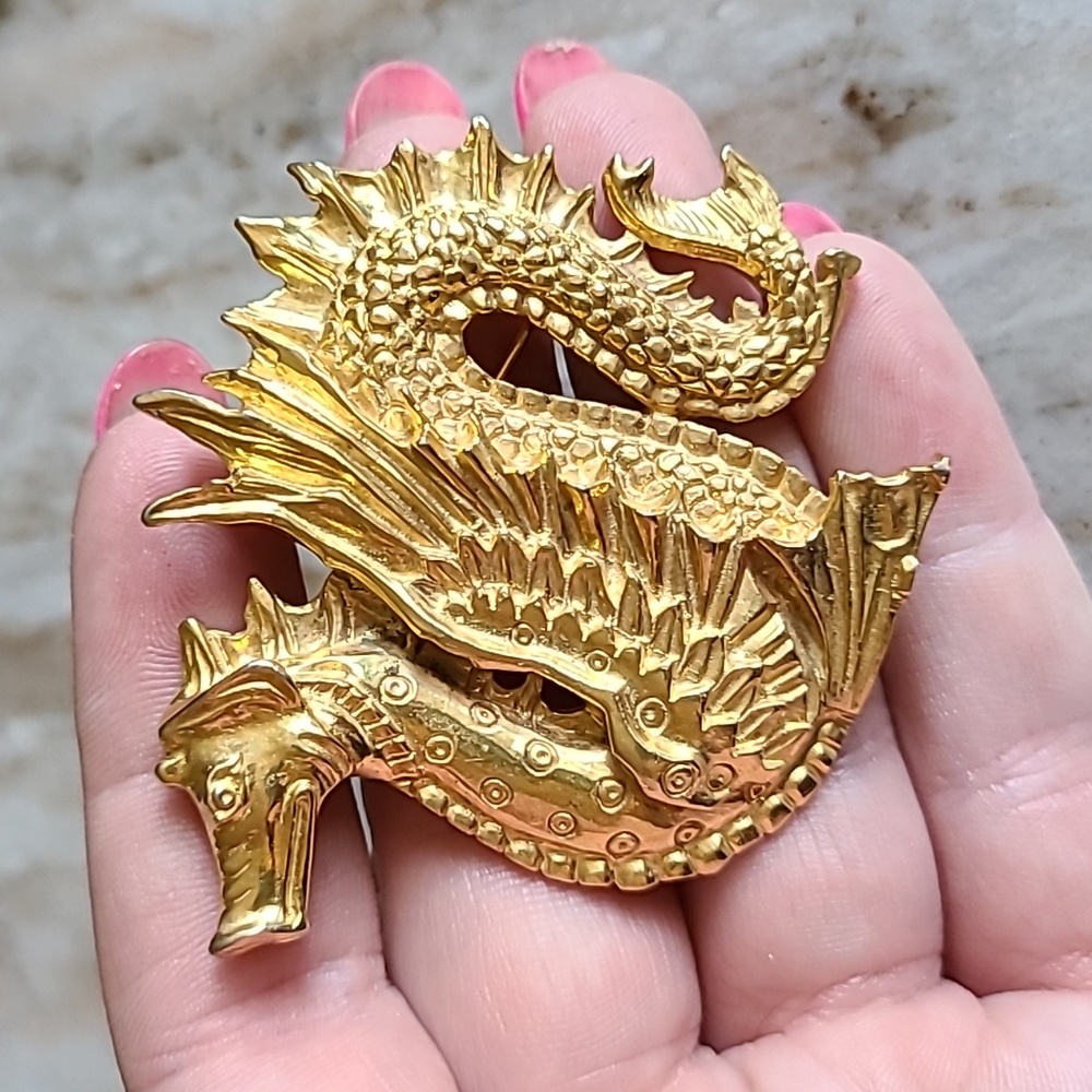 Vintage MMA Dragon Brooch